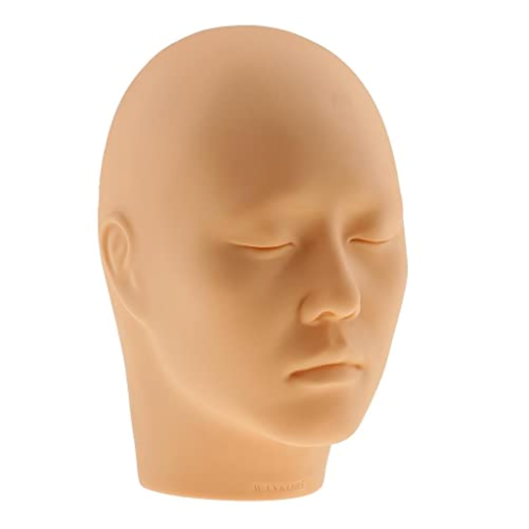 Closed Eyes Soft Silicone Makeup Practice Mannequin Head